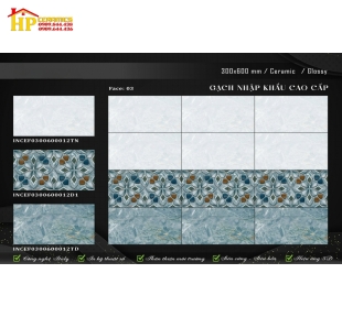 GẠCH 30X60 VÂN ĐÁ XANH BIỂN ĐIỂM BÔNG 3D