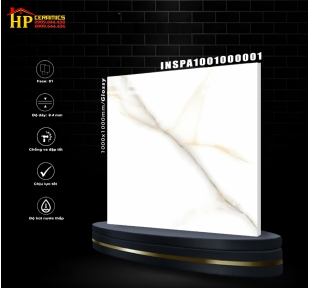 GẠCH 100X100 VÂN ĐÁ TRẮNG KHÓI 001 CAO CẤP