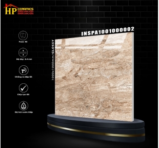 GẠCH 100X100 ĐÁ MARBLE NÂU 002 CAO CẤP