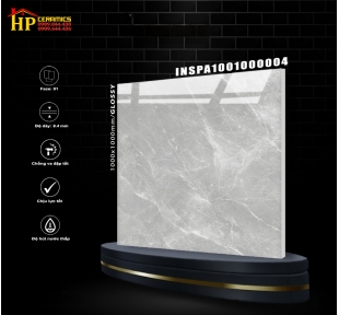 GẠCH 100X100 VÂN MARBLE XÁM 004 CAO CẤP