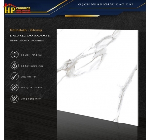 GẠCH 100X100 VÂN TRẮNG KHÓI  011 CAO CẤP