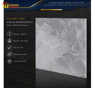 GẠCH 100X100 VÂN ĐÁ XÁM ĐẬM SATIN 013 CAO CẤP