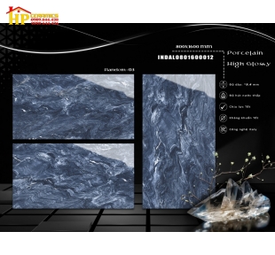 GẠCH 80X160 VÂN XANH BIỂN ĐẬM SIÊU BÓNG