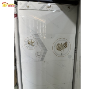 GẠCH 40X80 TRẮNG VÂN KHÓI SIÊU BÓNG ĐIỂM LÁ 40802
