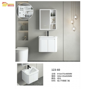 TỦ LAVABO NHÔM  TRẮNG 2 CÁNH