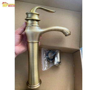 VÒI LAVABO ĐỒNG THAU CỔ ĐIỂN 240