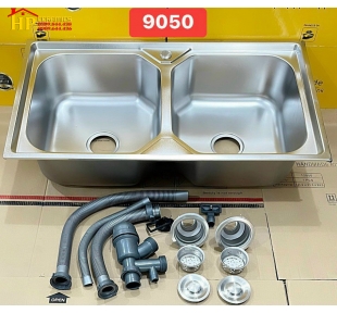 CHẬU RỬA CHÉN GIÁ RẺ 2 HỘC 90X50