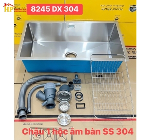 CHẬU RỬA CHÉN 1 HỘC ÂM TƯỜNG 8245DX304