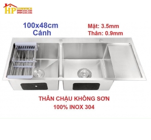 CHẬU RỬA CHÉN 2 HỘC 1 CÁNH 10048 THÂN KHÔNG SƠN