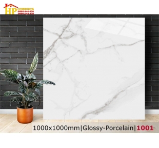 GẠCH LÁT NỀN 100X100 TRẮNG VÂN KHÓI 1001