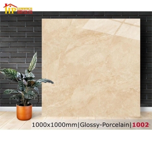 GẠCH LÁT NỀN 100X100 VÀNG ĐẬM VÂN ĐÁ 1002