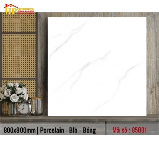 GẠCH LÁT NỀN 80X80 TRẮNG VÂN KHÓI 85001