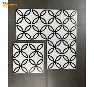 GẠCH BÔNG TRANG TRÍ NỀN TRẮNG BÔNG ĐEN