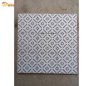 GẠCH TRANG TRÍ 20X20 NỀN TRẮNG BÔNG NHỎ