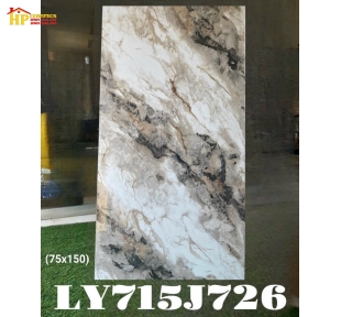 GẠCH ỐP LÁT 75X150 VÂN ĐÁ MARBLE TRẮNG ĐEN 726