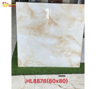 GẠCH LÁT NỀN 80X80 TRẮNG VÂN VÀNG KHẮC KIM 8876