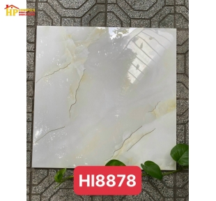 GẠCH LÁT NỀN 80X80 TRẮNG VÂN VÀNG NHẸ 8878