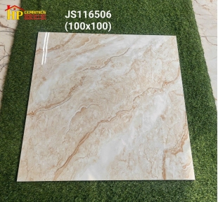 GẠCH LÁT NỀN 100X100 VÂN ĐÁ VÀNG NÂU 6506
