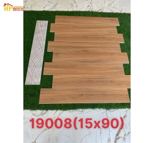 GẠCH LÁT NÈN 15X90 VÂN GỖ NÂU 19008