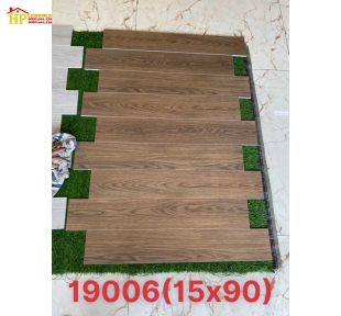 GẠCH LÁT NỀN 15X90 VÂN GỖ NÂU 19006