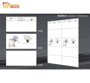 GẠCH ỐP TƯỜNG 30X60 TRẮNG TRƠN SIÊU BÓNG ĐIỂM BÓ BÔNG