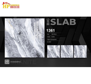 GẠCH LÁT NỀN 100X100 VÂN ĐÁ SUỐI XÁM 1361