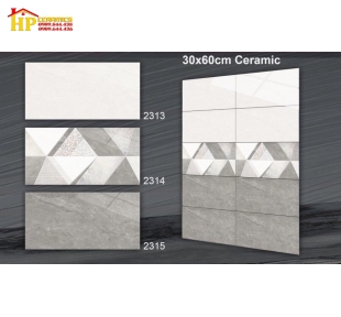 GẠCH ỐP TƯỜNG 30X60 VÂN ĐÁ XÁM 2325