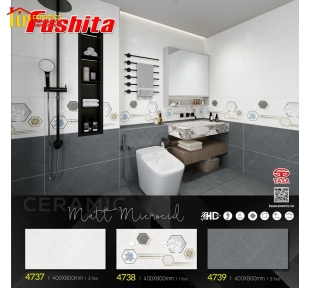 GẠCH ỐP TƯỜNG 40X80 VÂN ĐÁ XÁM MATT 4737