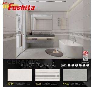 GẠCH ỐP TƯỜNG 40X80 VÂN XÁM MATT 4734