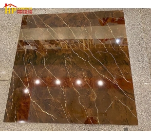 GẠCH LÁT NỀN 80X80 MÀU NÂU ĐẬM CHỈ VÀNG