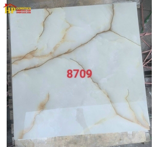 GẠCH LÁT NỀN 80X80 TRẮNG VÂN ĐÁ VÀNG NHẬP KHẨU