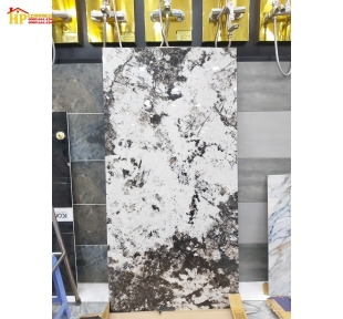 GẠCH LÁT NỀN 80X160 VÂN ĐÁ LOANG TRẮNG ĐEN CAO CẤP