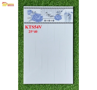 GẠCH ỐP TƯỜNG 25X40 TRẮNG SỌC BÔNG XANH GIÁ RẺ