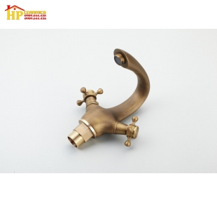 VÒI LAVABO NÓNG LẠNH ĐỒNG THAU CỔ ĐIỂN 2011