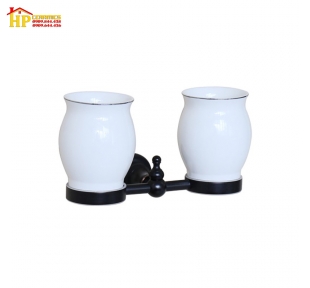 KỆ BÀN CHẢI ĐÔI SỨ CỔ ĐIỂN MẠ ĐEN