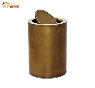 THÙNG RÁC ĐỒNG THAU CÓ NẮP