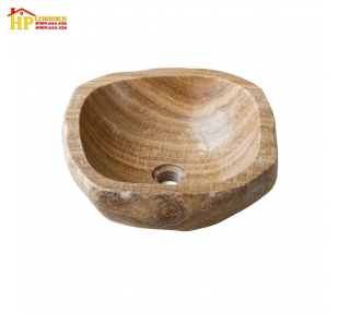 CHẬU LAVABO ĐÁ TỰ NHIÊN VÂN NÂU L-59