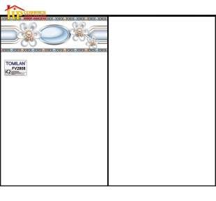 GẠCH ỐP TƯỜNG 25X40 TRẮNG TRƠN ĐIỂM BÔNG XANH GIÁ RẺ 2808