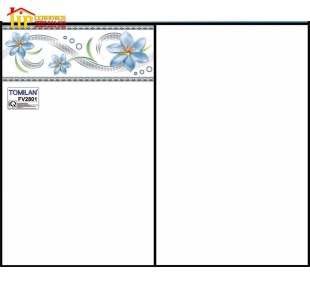 GẠCH ỐP TƯỜNG 25X40 TRẮNG TRƠN ĐIỂM BÔNG XANH GIÁ RẺ 2801