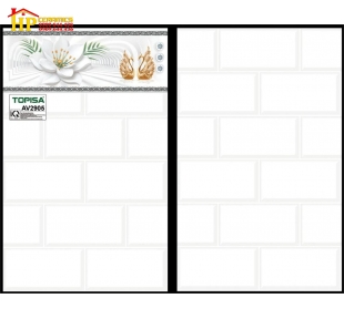 GẠCH ỐP TƯỜNG 25X40 TRẮNG Ô CHỮ NHẬT ĐIỂM THIÊN NGA 2905