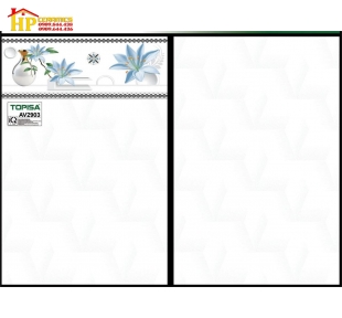 GẠCH ỐP TƯỜNG TRẮNG HIỆU ỨNG ĐIỂM BÔNG XANH GIA RẺ 2903