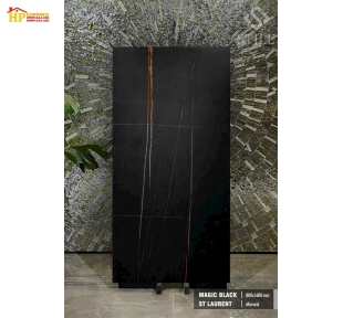 GẠCH LÁT NỀN 80X160 ĐEN VÂN KIM LOẠI CAO CẤP