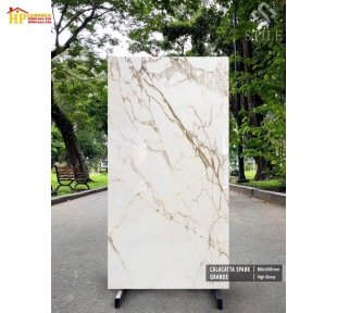 GẠCH LÁT NỀN 80X160 TRẮNG VÂN KHÓI NÂU CAO CẤP