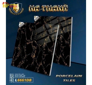 GẠCH LÁT NỀN 60X60 ĐEN VÂN CAM CAO CẤP 6661