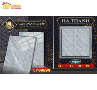 GẠCH LÁT NỀN 80X80 VÂN ĐÁ XÁM 8869