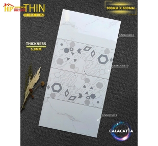 GẠCH ỐP TƯỜNG 30X60 TRẮNG VÂN KHÓI SIÊU BÓNG