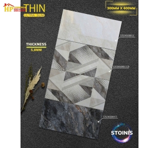 GẠCH ỐP TƯỜNG 30X60 SIÊU MỎNG BÓNG VÂN ĐÁ XÁM MARBLE ĐIỂM HIỂU ỨNG CÁ TÍNH