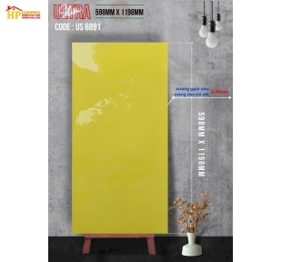 GẠCH ỐP LÁT 60X120 MÀU VÀNG ĐÁ SIÊU BÓNG