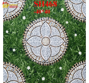 GẠCH SÂN VƯỜN 40X40 CỎ TRANG TRÍ HOA VĂN GIÁ RẺ
