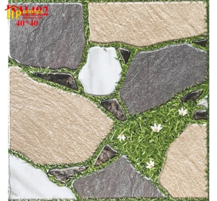 GẠCH SÂN VƯỜN 40X40 SỎI CỎ BÔNG ĐA SẮC GIÁ RẺ